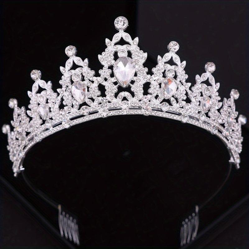 Crystal HeadBand Queen Tiara Crown For Women