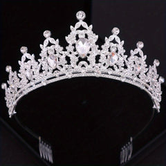 Crystal HeadBand Queen Tiara Crown For Women
