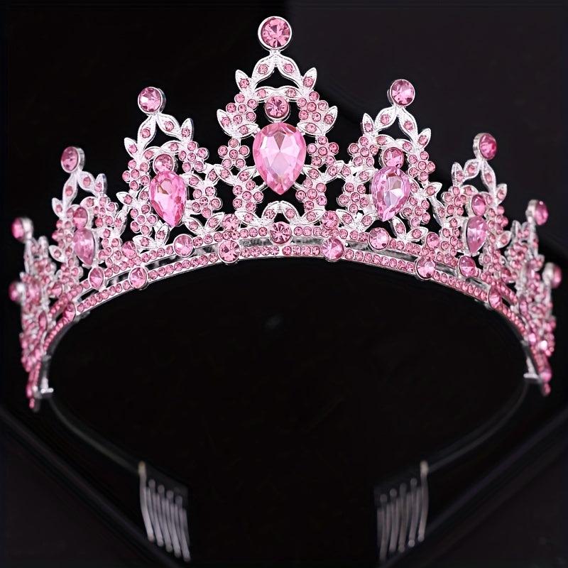Crystal HeadBand Queen Tiara Crown For Women