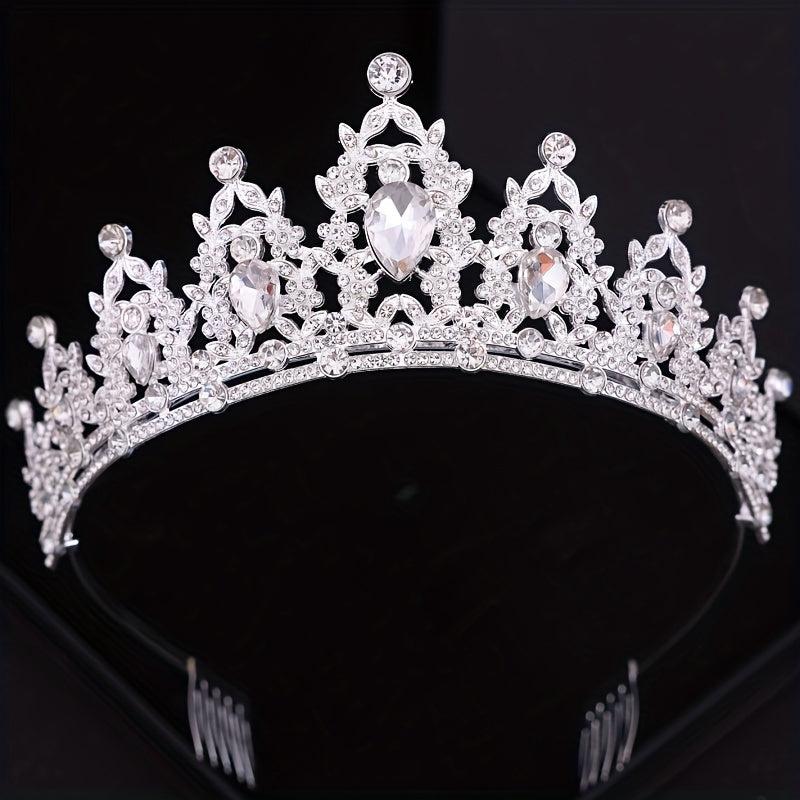 Crystal HeadBand Queen Tiara Crown For Women