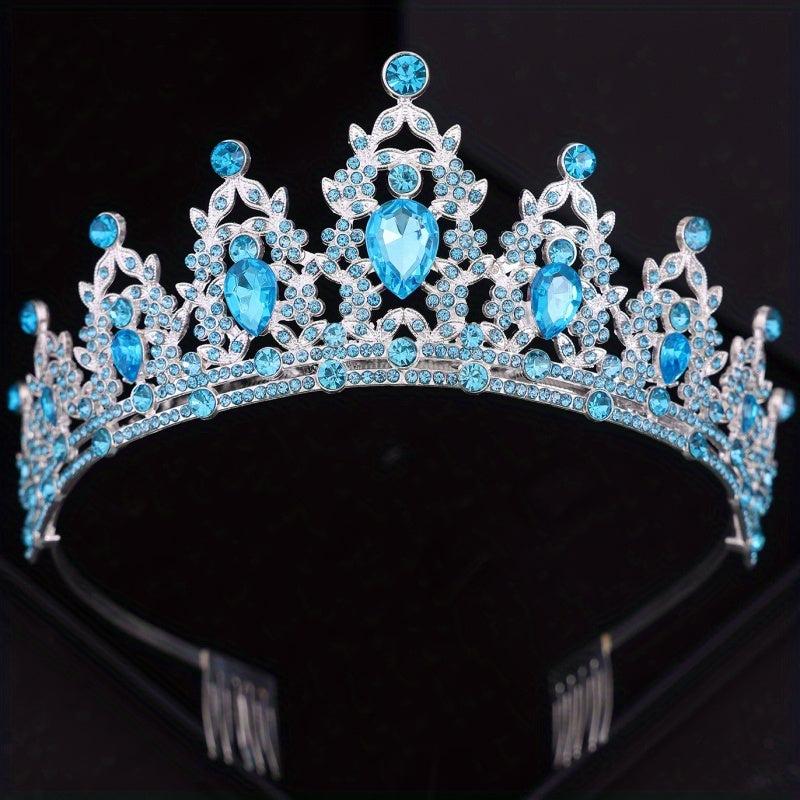 Crystal HeadBand Queen Tiara Crown For Women