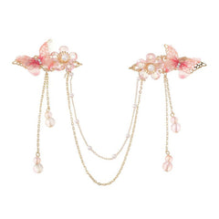 2pcs Chinese Style Flower Hair Clip Set for Women