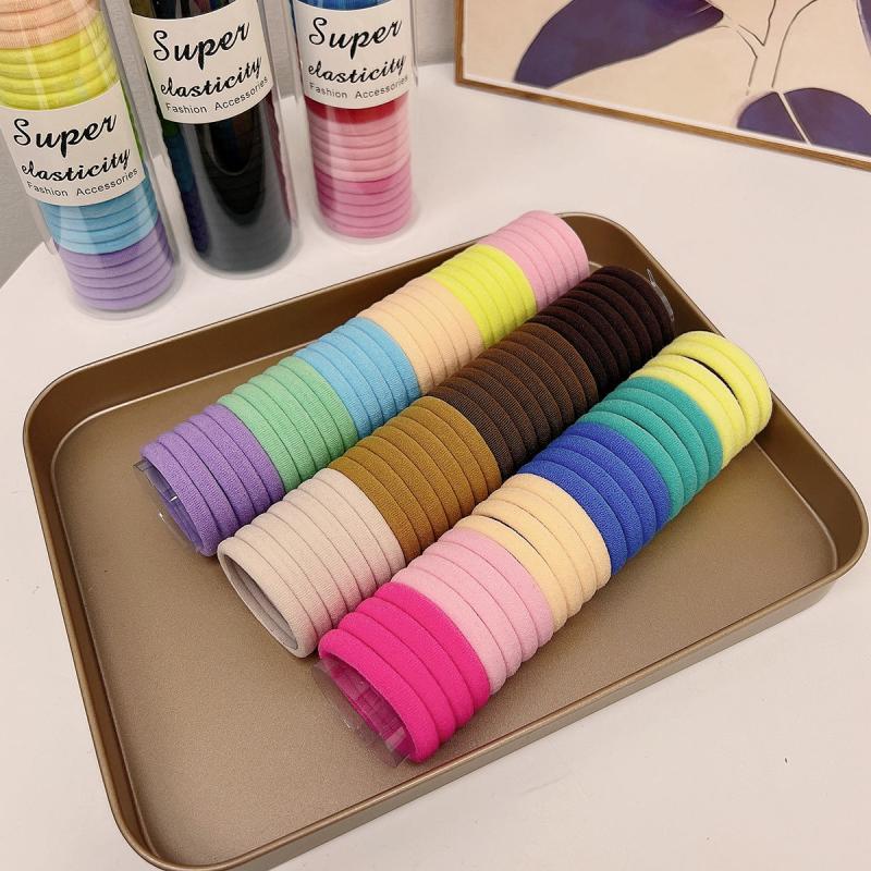 30pcs Brown Hair Ties For Thick Hair Scrunchies Hair Band Hair Accessories