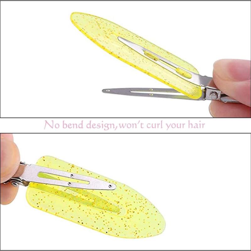 20pcs Glitter Hair Clips for Styling, No Bend Seamless Shape Clips