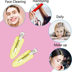 20pcs Glitter Hair Clips for Styling, No Bend Seamless Shape Clips