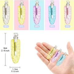 20pcs Glitter Hair Clips for Styling, No Bend Seamless Shape Clips