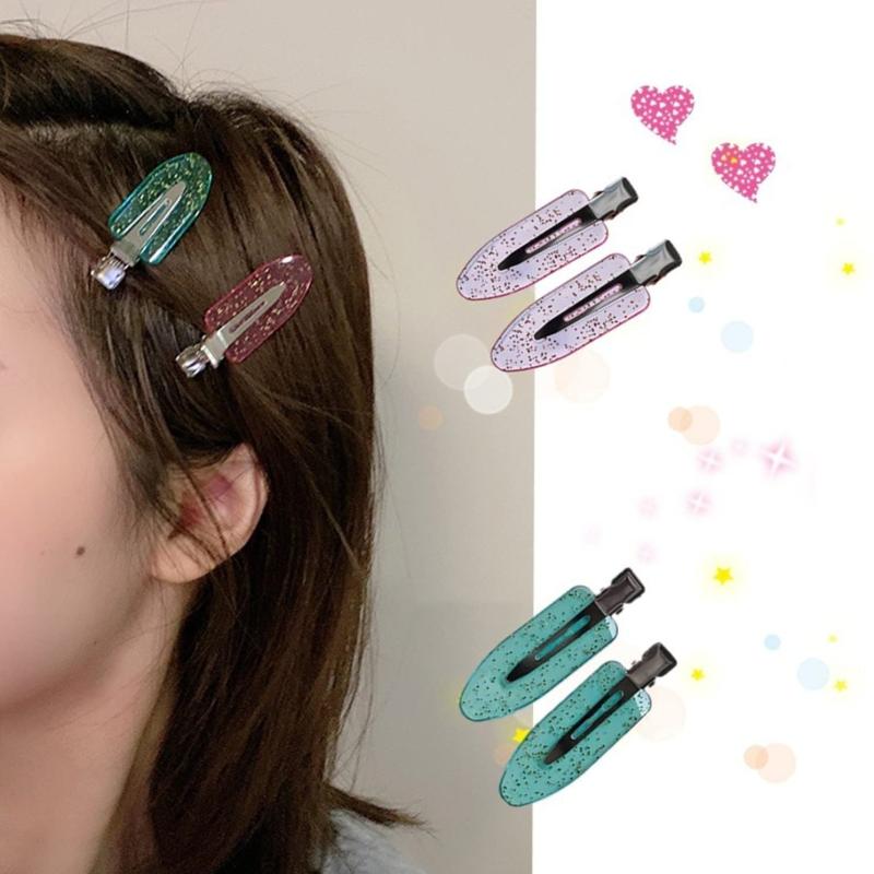 20pcs Glitter Hair Clips for Styling, No Bend Seamless Shape Clips