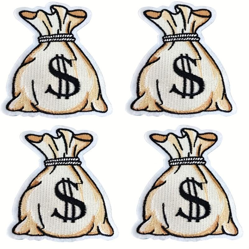 Money Bag Pattern Patches Embroidery Cloth Stickers DIY Decoration