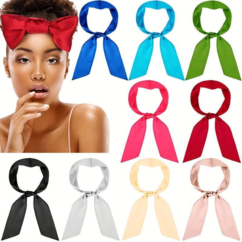 Polyester Satin Silk Head Scarf Hair Tie Band Hair Frontal Wraps