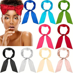 Polyester Satin Silk Head Scarf Hair Tie Band Hair Frontal Wraps