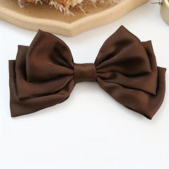 Satin Big Bow Hair Clip Sweet Hair Accessory