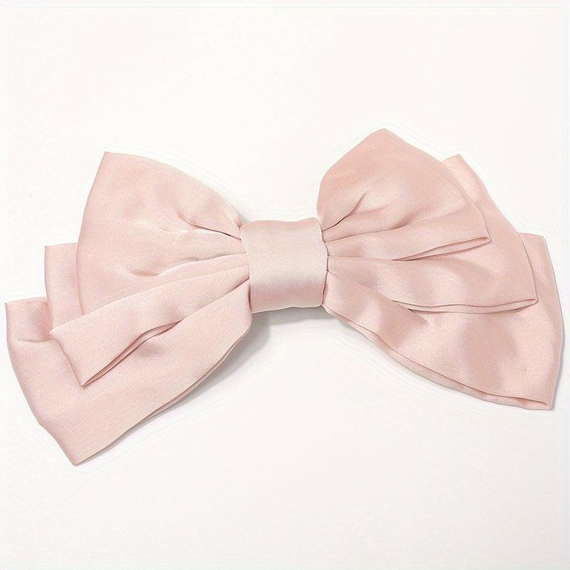 Satin Big Bow Hair Clip Sweet Hair Accessory