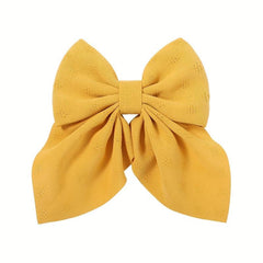 Large Bowknot Hair Clip Set, Pastoral Style Headwear