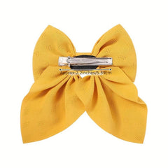 Large Bowknot Hair Clip Set, Pastoral Style Headwear