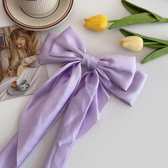 Big Bow Barrettes Satin Hairclips Ribbon Hair Pins For Women Girls