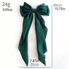 Big Bow Barrettes Satin Hairclips Ribbon Hair Pins For Women Girls