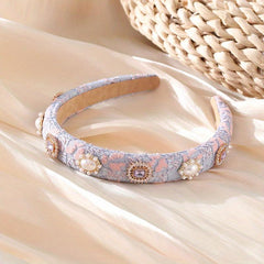 Rhinestone Pearl Headband Vintage Hair Accessories