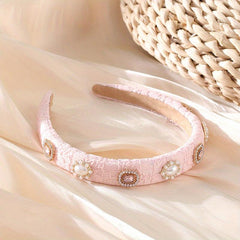 Rhinestone Pearl Headband Vintage Hair Accessories