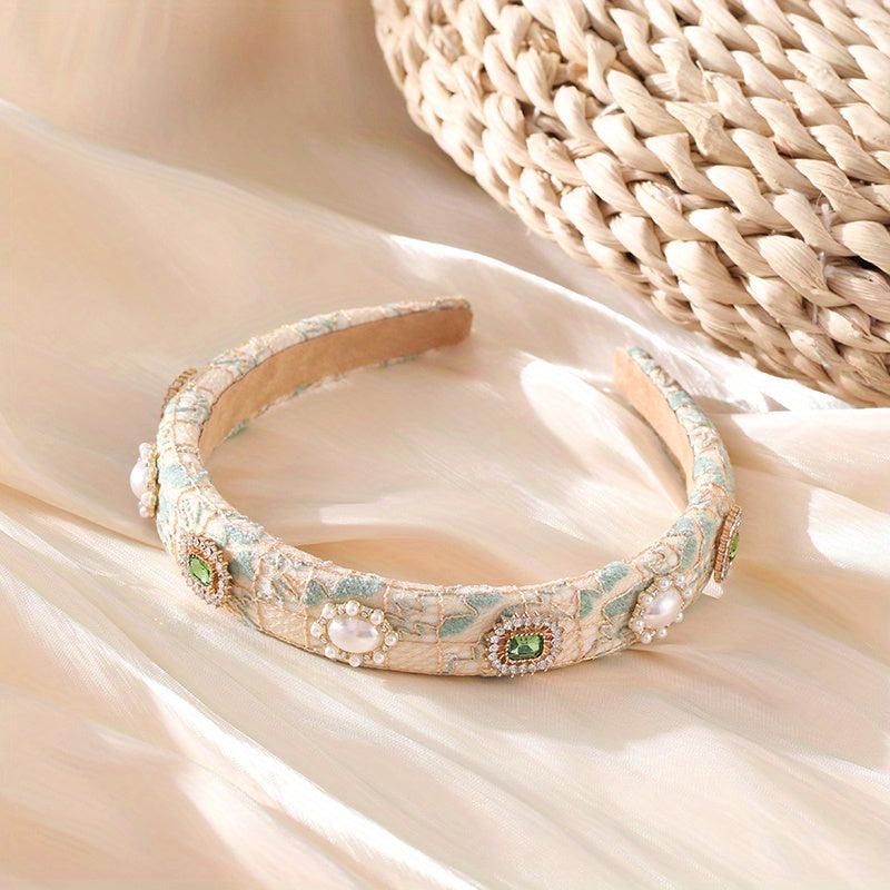Rhinestone Pearl Headband Vintage Hair Accessories