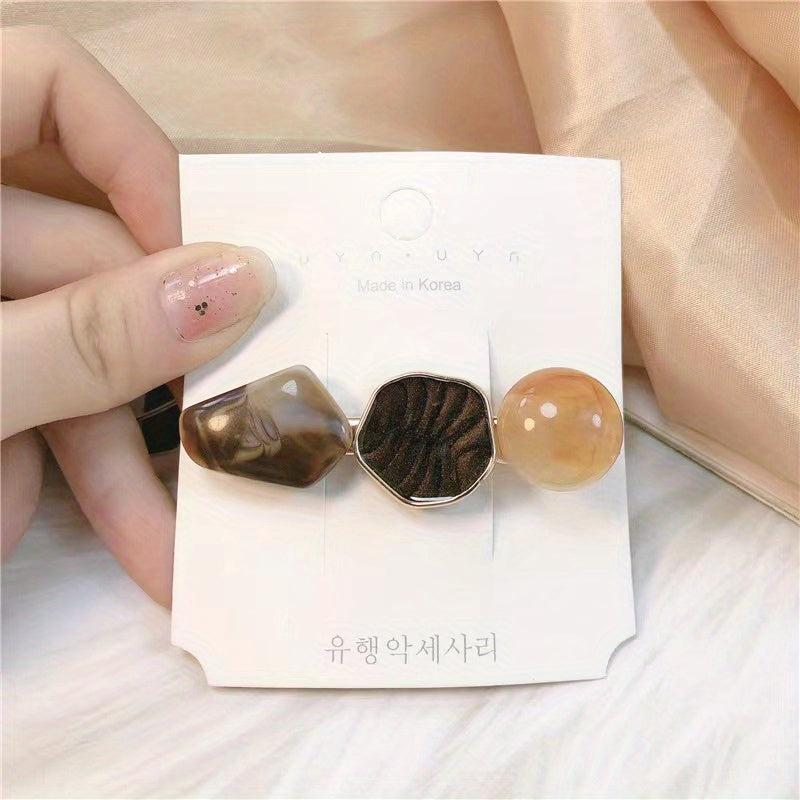 Beads Hair Clip Head Jewelry Non slip Side Clip Duck Billed Clip Hair Accessorie