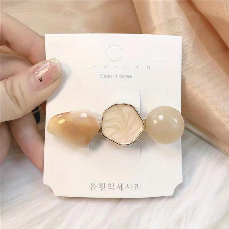 Beads Hair Clip Head Jewelry Non slip Side Clip Duck Billed Clip Hair Accessorie