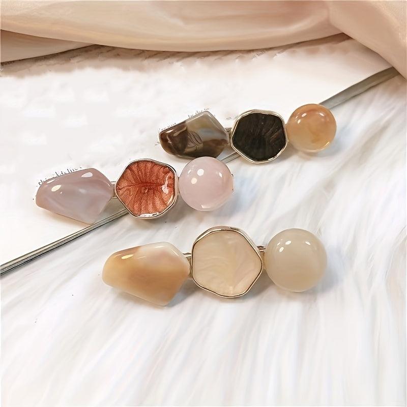 Beads Hair Clip Head Jewelry Non slip Side Clip Duck Billed Clip Hair Accessorie