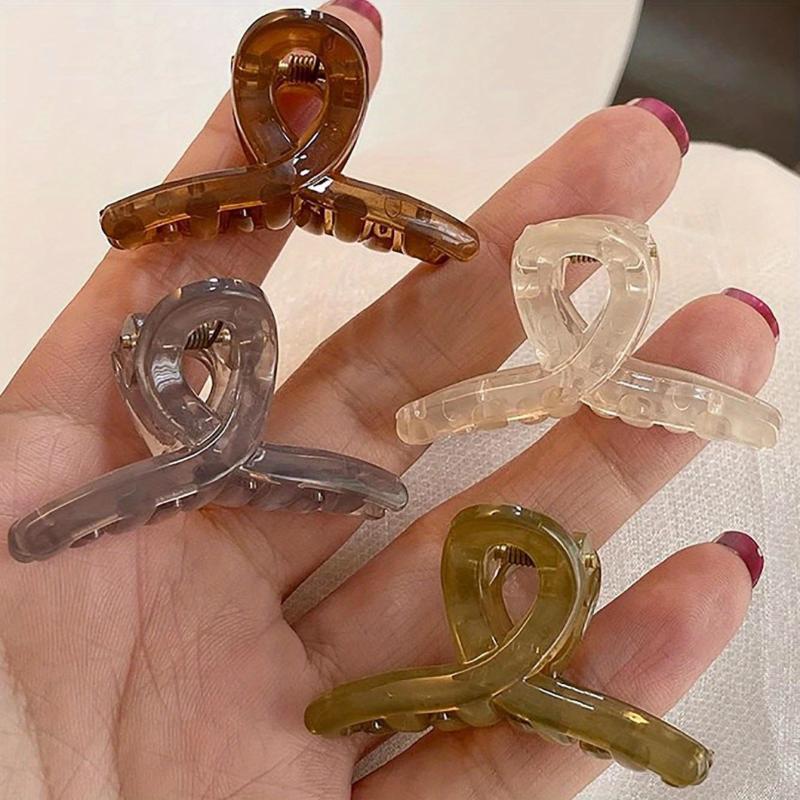 Small Resin Hair Claw Ponytail Holder Hair Accessory for Women