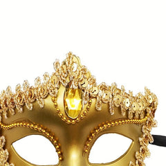 Venetian Style Mask Electroplated Inlaid Crystal Party Accessories