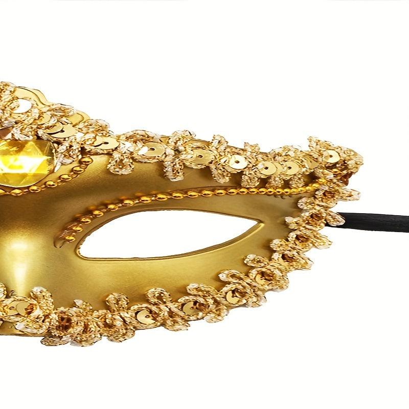 Venetian Style Mask Electroplated Inlaid Crystal Party Accessories