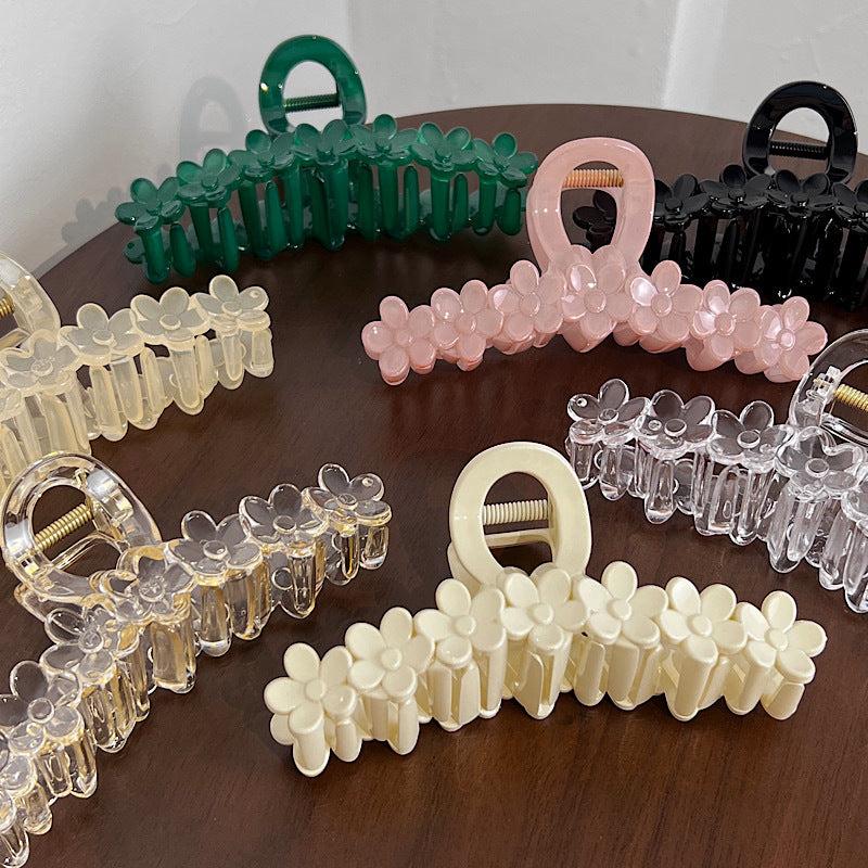 7pcs Flower Hair Claw Large Shark Claw Hair Clip Hair Accessories