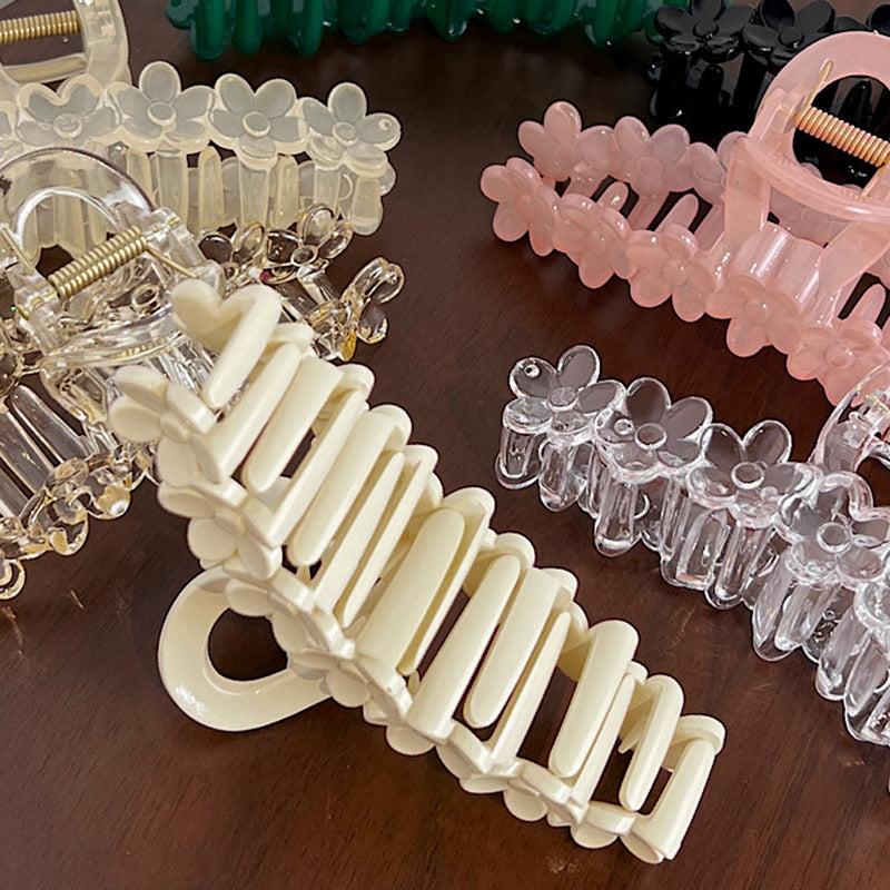 7pcs Flower Hair Claw Large Shark Claw Hair Clip Hair Accessories