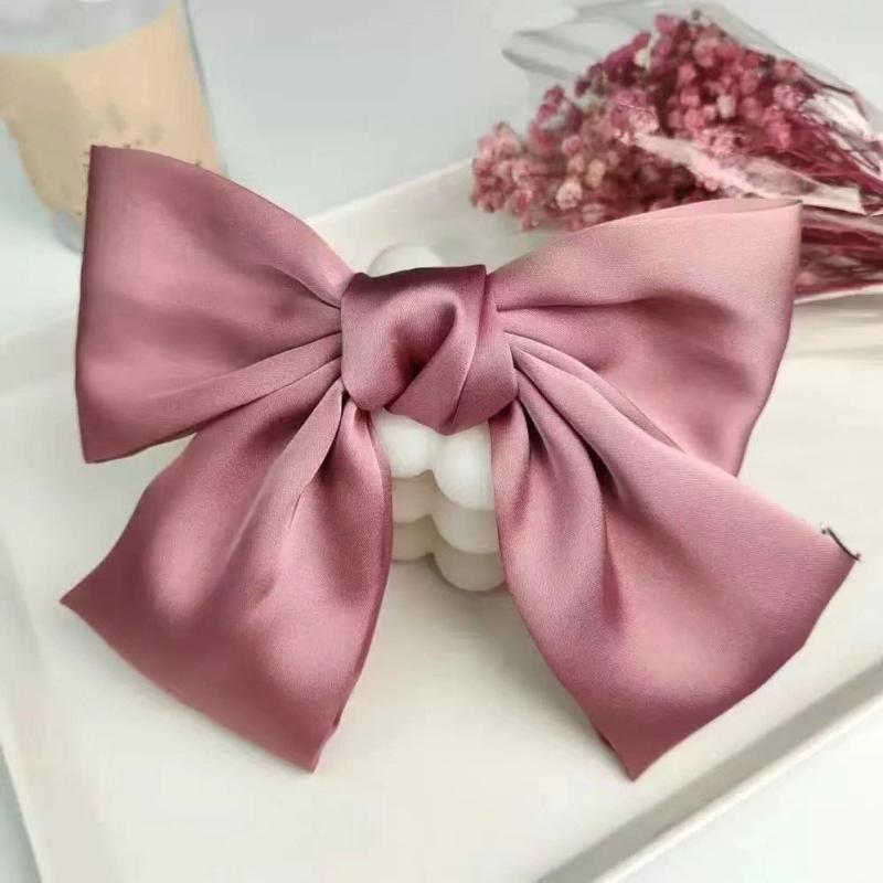 Big Bow Hair Clips Satin Hair Barrettes Women Girls Hair Accessories