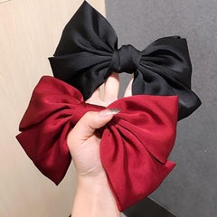 Big Bow Hair Clips Satin Hair Barrettes Women Girls Hair Accessories