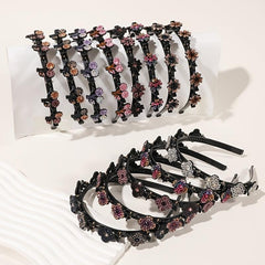 Crystal Stone Braided Hair Clips for Women Girls