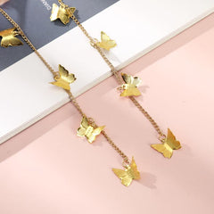 Glitter Butterfly Hair Clips Fabric Barrettes Tassel Hairpin