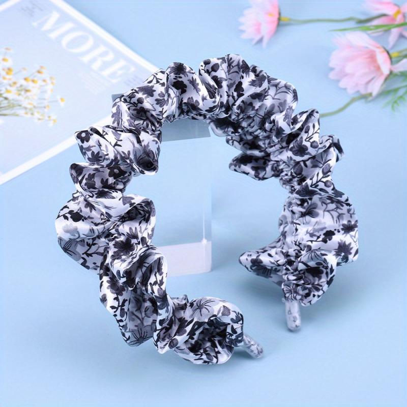 Retro Floral Headband Ruched Style Hair Band Women Girls Accessories