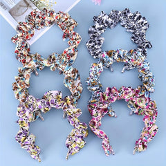 Retro Floral Headband Ruched Style Hair Band Women Girls Accessories
