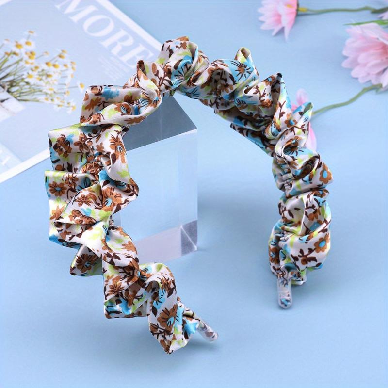 Retro Floral Headband Ruched Style Hair Band Women Girls Accessories