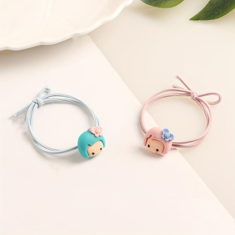 Cartoon Girl Hair Tie Hair Rope High Elasticity No Damage To Hair For Girls