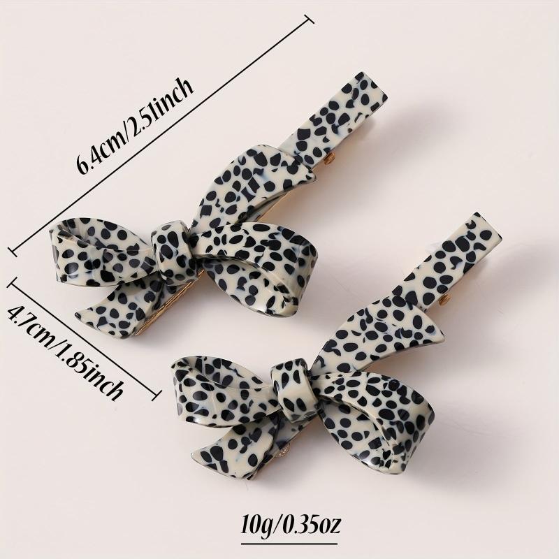 2pcs Gradient Bow Hair Clips for Women Girls