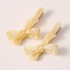 2pcs Gradient Bow Hair Clips for Women Girls