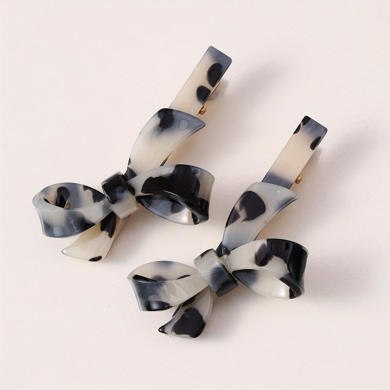 2pcs Gradient Bow Hair Clips for Women Girls