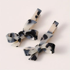 2pcs Gradient Bow Hair Clips for Women Girls