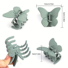 4pcs Matte Hair Claw Clip Butterfly Shape Sweet Hair Claw Girls Hair Accessory