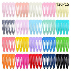 120pcs Colored Metal Snap Hairpins Non Slip Hair Clips Y2K Hair Accessories
