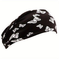 Women's Printed Sports Headband Yoga Hairband Wide Fitness Bandana