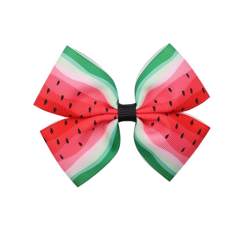 Watermelon Pattern Bowknot Hair Clips for Women Girls
