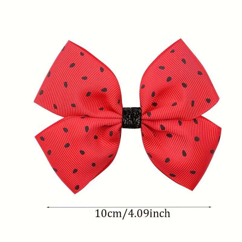 Watermelon Pattern Bowknot Hair Clips for Women Girls