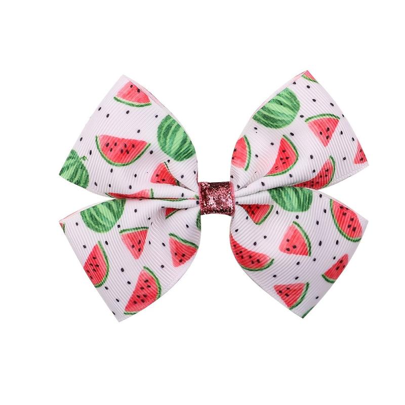 Watermelon Pattern Bowknot Hair Clips for Women Girls