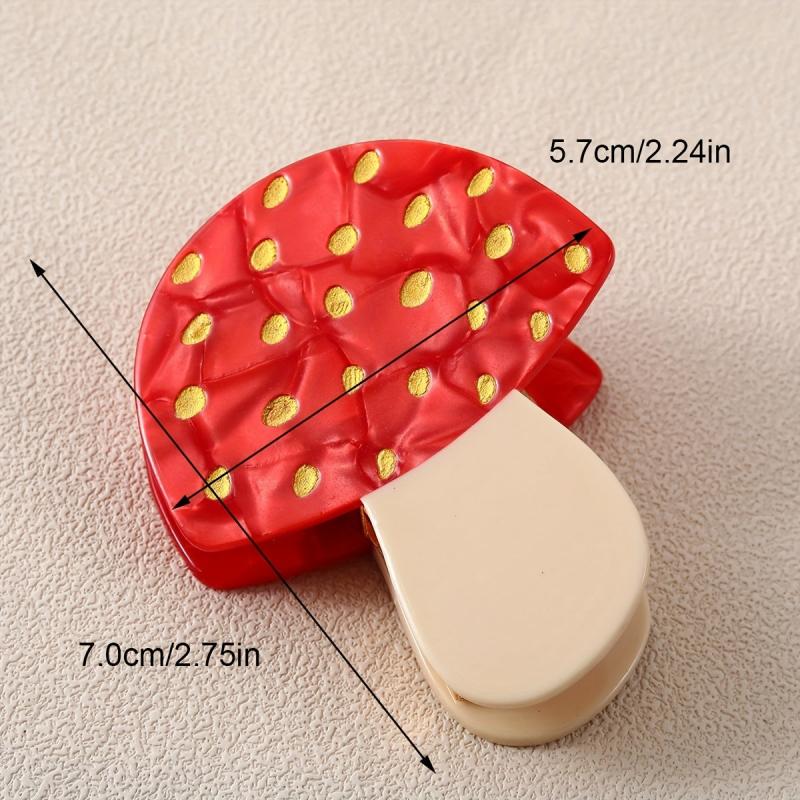 Mushroom Shape Hair Claw Acrylic Shark Claw Hair Accessories for Women Girls